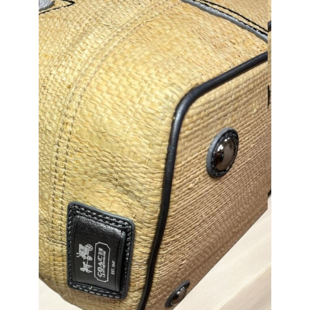 Y2K Coach 13531 Hamptons Archive 10th Anniversary Straw Floral Bag & Wristlet - Picture 10 of 14